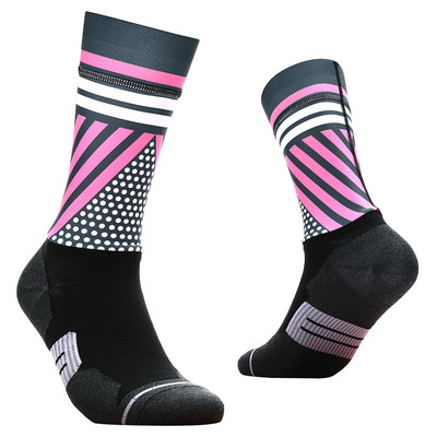 2023. gada jaunas bezšuvju pretslīdes riteņbraukšanas zeķes Profesionālās velosipēdistu komandas Aero Socks Outdoor Sport Road Bicycle Kompresijas zeķes Unisex