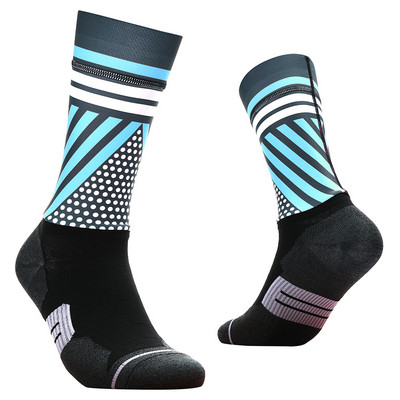 2023. gada jaunas bezšuvju pretslīdes riteņbraukšanas zeķes Profesionālās velosipēdistu komandas Aero Socks Outdoor Sport Road Bicycle Kompresijas zeķes Unisex