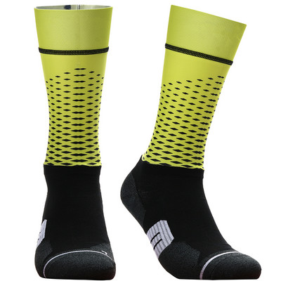 2023. gada jaunas bezšuvju pretslīdes riteņbraukšanas zeķes Profesionālās velosipēdistu komandas Aero Socks Outdoor Sport Road Bicycle Kompresijas zeķes Unisex