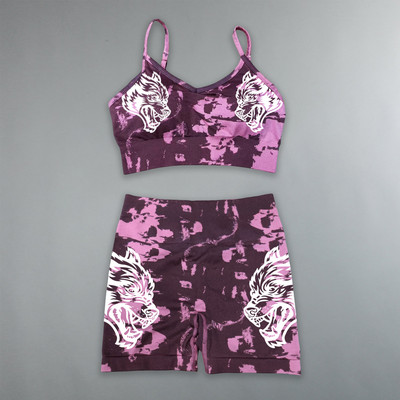 Darc Sport Suits Γυναικεία αθλητικά σορτς χωρίς ραφή Σουτιέν γυμναστικής Υψηλής ποιότητας Σετ για γυναίκες Νέο στυλ Wolf Head Tight Crossfit Sport Suits