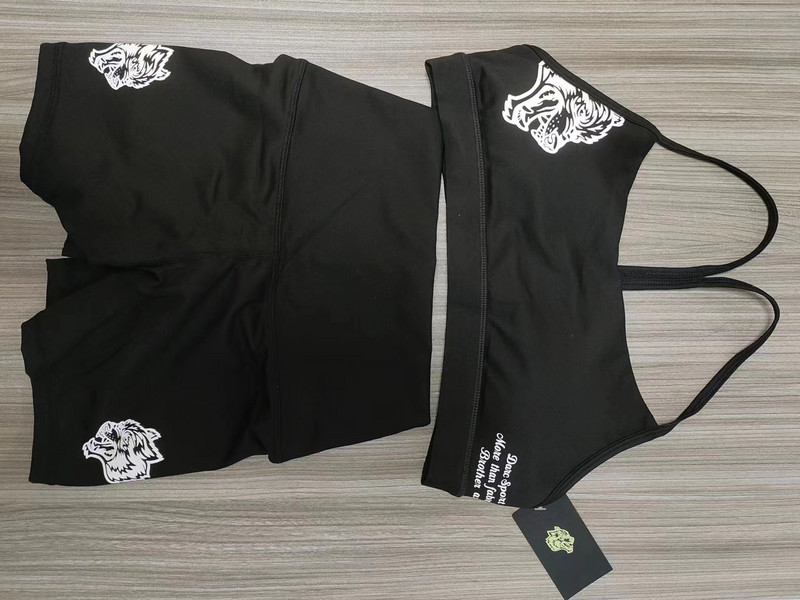 Darc Sport Suits Naiste Õmblusteta Spordipüksid Jõusaalirinnahoidja Kvaliteetne komplekt Naistele Uue stiiliga Wolf Head Tight Crossfit spordiülikonnad