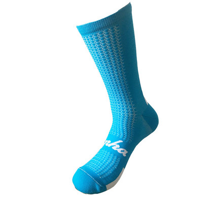 Road sport 2024 zīmols Augstas zeķes Elpojošas kvalitātes Velosipēdu Profesionālās Zeķes Āra Sporta Sacīkšu Riteņbraukšanas Zeķes 8 krāsas