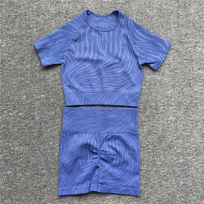 1/2/3 ΤΕΜ Σετ Zebra Yoga Seamless Set Γυναικεία Crop Top Σουτιέν Scrunch Κολάν αθλητικό κοστούμι γυμναστικής Φορέστε ρούχα γυμναστικής Σετ προπόνησης