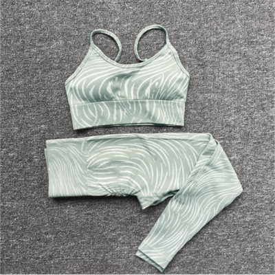 1/2/3 ΤΕΜ Σετ Zebra Yoga Seamless Set Γυναικεία Crop Top Σουτιέν Scrunch Κολάν αθλητικό κοστούμι γυμναστικής Φορέστε ρούχα γυμναστικής Σετ προπόνησης