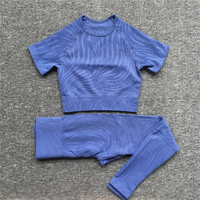 1/2/3 ΤΕΜ Σετ Zebra Yoga Seamless Set Γυναικεία Crop Top Σουτιέν Scrunch Κολάν αθλητικό κοστούμι γυμναστικής Φορέστε ρούχα γυμναστικής Σετ προπόνησης