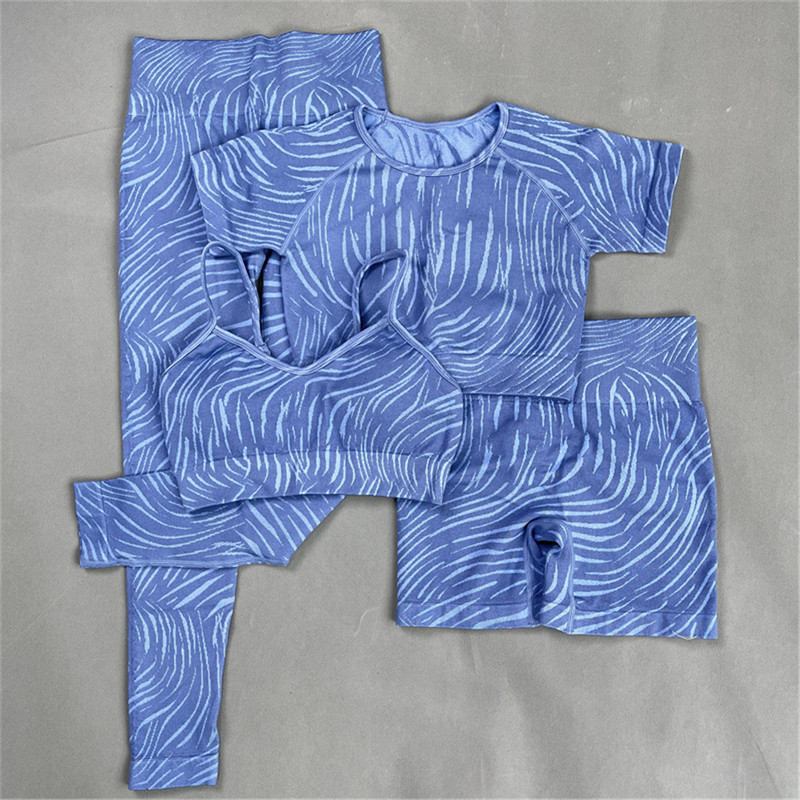 1/2/3 ΤΕΜ Σετ Zebra Yoga Seamless Set Γυναικεία Crop Top Σουτιέν Scrunch Κολάν αθλητικό κοστούμι γυμναστικής Φορέστε ρούχα γυμναστικής Σετ προπόνησης