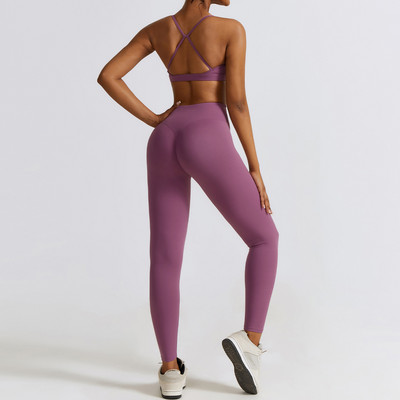 2/3PC Naiste spordidressi õmblusteta pikkade varrukatega joogakomplekt Treening Spordirõivad Jõusaalirõivad Kõrge vöökohaga säärised Fitness-spordiülikonnad