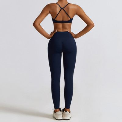 2/3PC Naiste spordidressi õmblusteta pikkade varrukatega joogakomplekt Treening Spordirõivad Jõusaalirõivad Kõrge vöökohaga säärised Fitness-spordiülikonnad