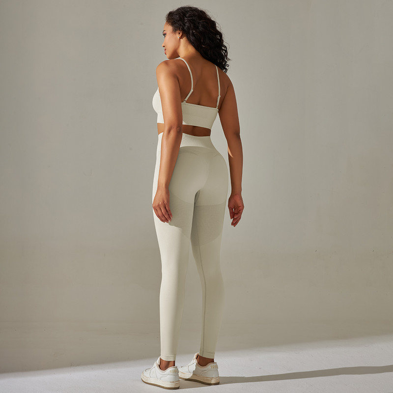 Jooga säärised Treeningriided naistele Sport rinnahoidja säärised Õmblusteta kõrge vöökohaga jooga säärised komplektid Fitness Jõusaali riided