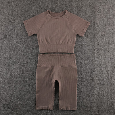 Bezšuvju jogas komplekts sporta apģērbs sporta zāles apģērbs treniņu apģērbs sievietēm treniņtērps sporta zāles komplekts sporta apģērbs fitnesa tērps