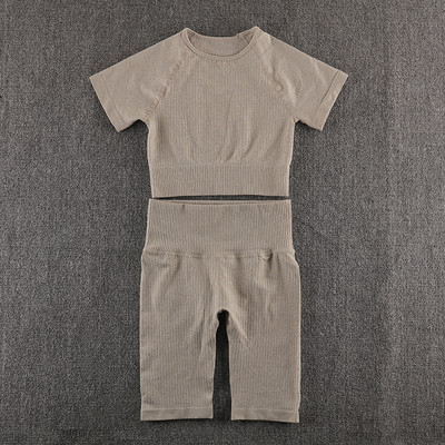 Bezšuvju jogas komplekts sporta apģērbs sporta zāles apģērbs treniņu apģērbs sievietēm treniņtērps sporta zāles komplekts sporta apģērbs fitnesa tērps