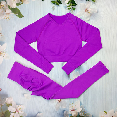 Õmblusteta joogakomplekt Treeningriietus naistele Spordirõivad 2/3/4-osalised fitness-ülikonnad Spordirinnahoidja Pikad Särgid Retuusid Komplektid Jõusaaliriided