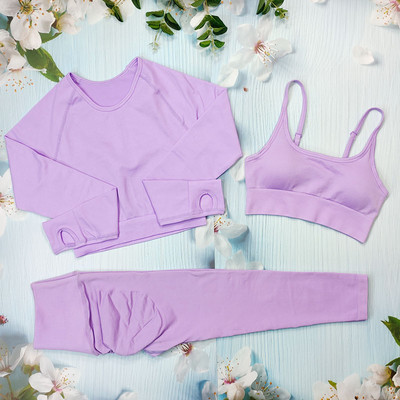 Õmblusteta joogakomplekt Treeningriietus naistele Spordirõivad 2/3/4-osalised fitness-ülikonnad Spordirinnahoidja Pikad Särgid Retuusid Komplektid Jõusaaliriided