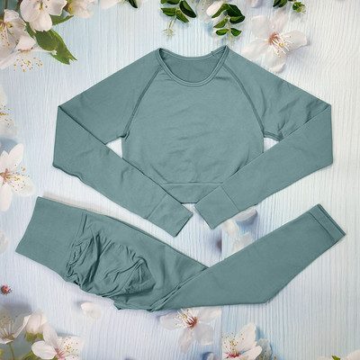 Õmblusteta joogakomplekt Treeningriietus naistele Spordirõivad 2/3/4-osalised fitness-ülikonnad Spordirinnahoidja Pikad Särgid Retuusid Komplektid Jõusaaliriided