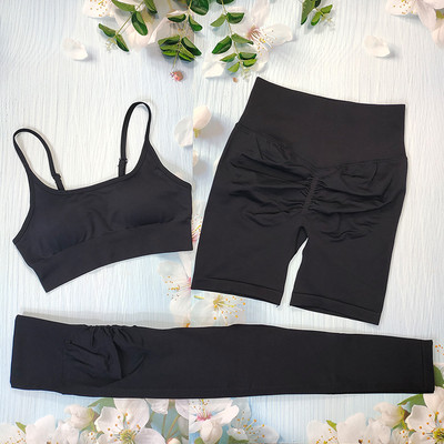 Õmblusteta joogakomplekt Treeningriietus naistele Spordirõivad 2/3/4-osalised fitness-ülikonnad Spordirinnahoidja Pikad Särgid Retuusid Komplektid Jõusaaliriided