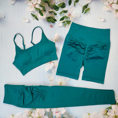 Õmblusteta joogakomplekt Treeningriietus naistele Spordirõivad 2/3/4-osalised fitness-ülikonnad Spordirinnahoidja Pikad Särgid Retuusid Komplektid Jõusaaliriided