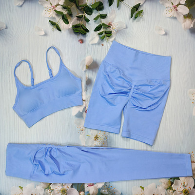 Õmblusteta joogakomplekt Treeningriietus naistele Spordirõivad 2/3/4-osalised fitness-ülikonnad Spordirinnahoidja Pikad Särgid Retuusid Komplektid Jõusaaliriided