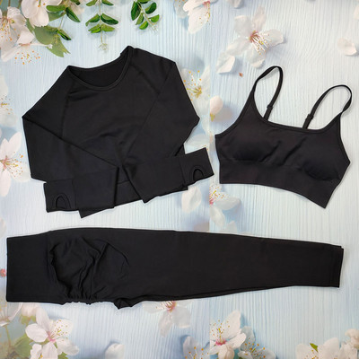 Õmblusteta joogakomplekt Treeningriietus naistele Spordirõivad 2/3/4-osalised fitness-ülikonnad Spordirinnahoidja Pikad Särgid Retuusid Komplektid Jõusaaliriided