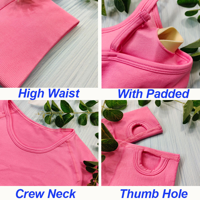 Õmblusteta joogakomplekt Treeningriietus naistele Spordirõivad 2/3/4-osalised fitness-ülikonnad Spordirinnahoidja Pikad Särgid Retuusid Komplektid Jõusaaliriided