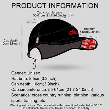 LOOGDEEL Спортна шапка за бягане на открито Жени Мъже Бързосъхнеща дишаща сенник за велосипед Шапки за глава Анти-UV Колоездене Планинарска шапка
