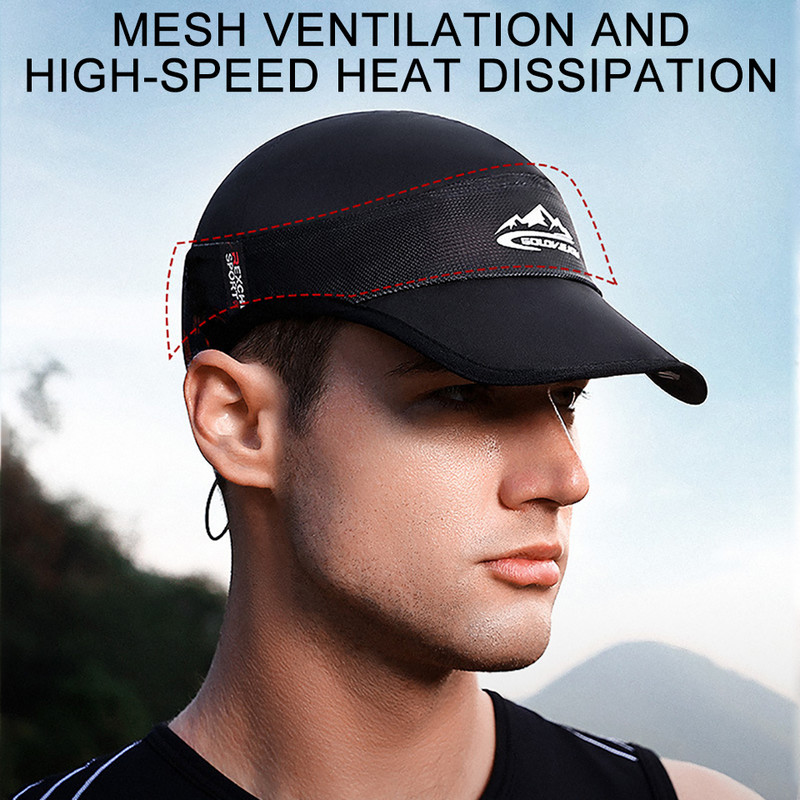 Sievietēm Vīriešiem Āra Sporta Skriešanas Cepures Ātri žūstošas Elpojošas Velosipēdu Saulessarga cepures UV Noturīgas Velosipēdu pārgājienu cepures Uz galvas