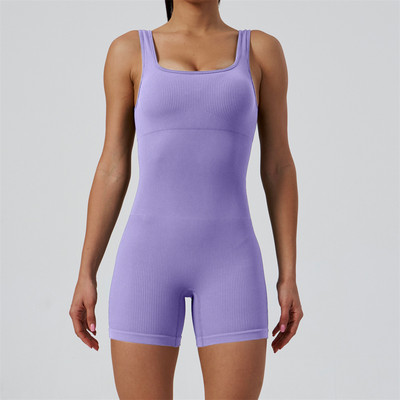 2024 Pad Seamless Sport Set Yoga Γυναικεία Romper Fitness Bodysuit Workout Legging Ολόσωμη φόρμα γυμναστικής σορτς Active Wear Suits