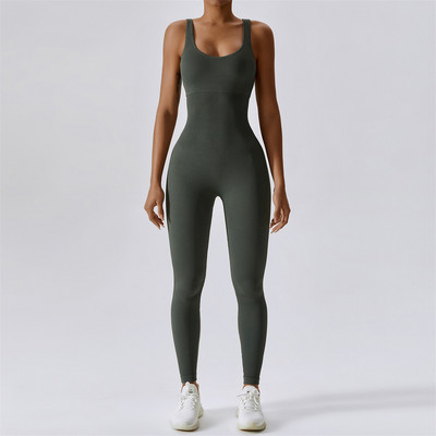2024 Pad Seamless Sport Set Yoga Γυναικεία Romper Fitness Bodysuit Workout Legging Ολόσωμη φόρμα γυμναστικής σορτς Active Wear Suits