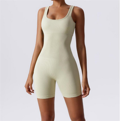 2024 Pad Seamless Sport Set Yoga Γυναικεία Romper Fitness Bodysuit Workout Legging Ολόσωμη φόρμα γυμναστικής σορτς Active Wear Suits