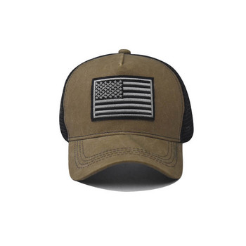 Μόδα από βαμβακερό ανδρικό γυναικείο στρατό Στρατιωτικό καπέλο μπέιζμπολ ΗΠΑ με αμερικανική σημαία υπαίθρια Unisex καπέλα χιπ χοπ για τρέξιμο