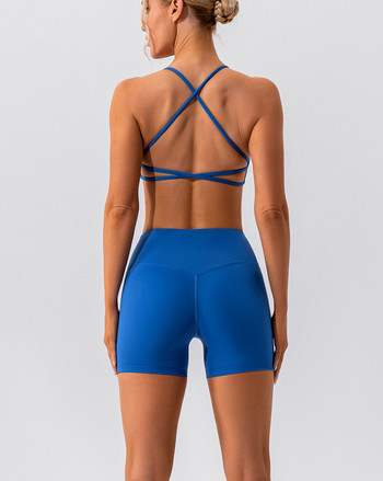Quick Dry Yoga Σετ Γυμναστήριο Σέξι σουτιέν μποτάκι σορτς Γυναικεία στολή Sport Top Workout Activewear Σετ αναρρίχησης με ποδήλατο εξωτερικού χώρου