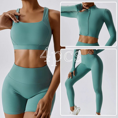 3 tk hingav Quick Dry spordijooga komplekt Mugav riietus Fitness riided naistele Naiste jooksutreeningu riided Spordirõivad