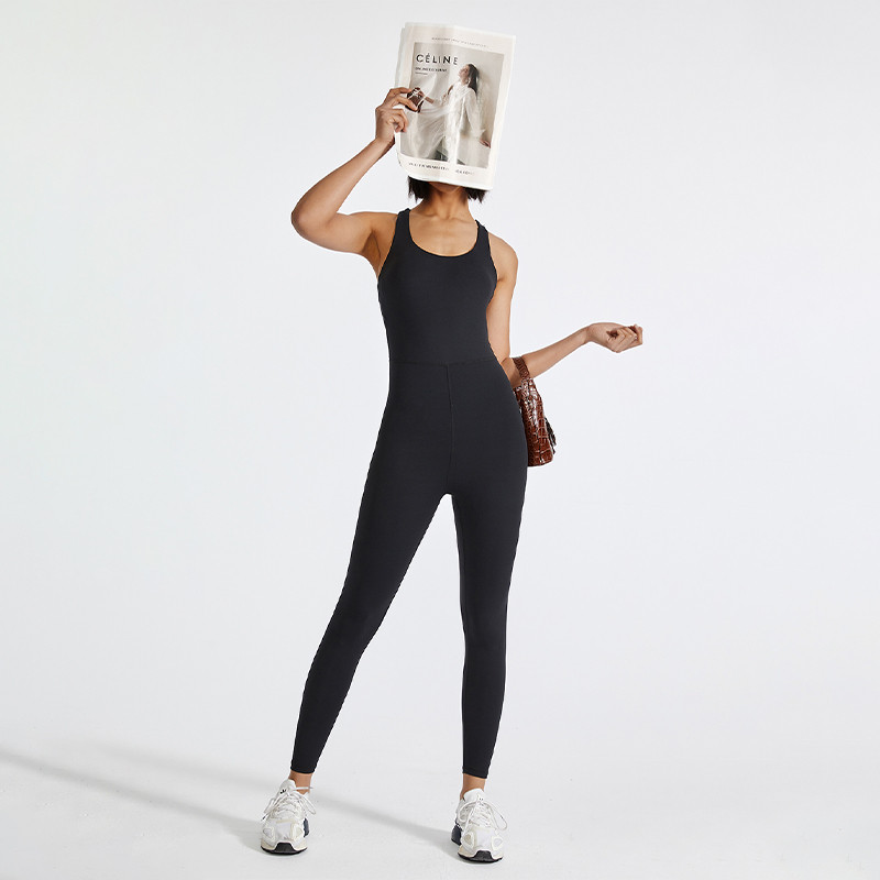 Back Cross Sports Jumpsuits Γυναικείες αθλητικές φόρμες One Pieces Bodysuits with Pads High Stretchy Rompers Yoga Soft Breathable Sportswear