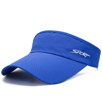 Καλοκαιρινά καπέλα ηλίου Προστασία από υπεριώδη ακτινοβολία επάνω Άδειο ρυθμιζόμενο καπάκι προσωπίδας Sports Tennis Golf Running Αντηλιακό καπέλο μπέιζμπολ