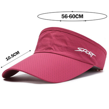 Καλοκαιρινά καπέλα ηλίου Προστασία από υπεριώδη ακτινοβολία επάνω Άδειο ρυθμιζόμενο καπάκι προσωπίδας Sports Tennis Golf Running Αντηλιακό καπέλο μπέιζμπολ