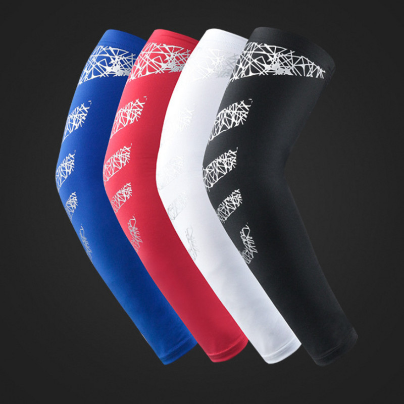 1 Gb Saules aizsardzības roku piedurknes basketbola sporta zālei fitnesa roku siltinātājs riteņbraukšanai, skriešanas kompresijas uzmavas.