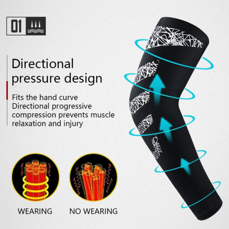 1 Gb Saules aizsardzības roku piedurknes basketbola sporta zālei fitnesa roku siltinātājs riteņbraukšanai, skriešanas kompresijas uzmavas.