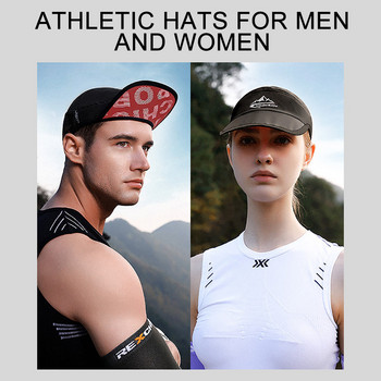 Καπέλο για τρέξιμο εξωτερικού χώρου Γυναικείο και ανδρικό καπέλο που στεγνώνει γρήγορα και αναπνέει με αντηλιακό καπέλο ποδηλάτου με καπέλο ορειβασίας ανθεκτικό στην υπεριώδη ακτινοβολία