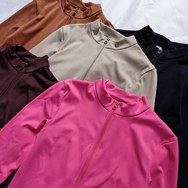 Tõmblukuga Ühes tükis Jumpsuit Outfit Fitness Tants Sport Jooga komplekt Pikkade varrukatega Bodysuit Treeningriided naistele Spordirõivad Naiste komplekt