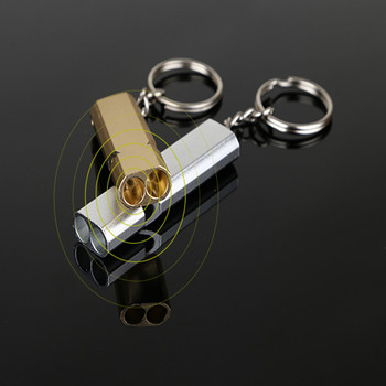 Πολλαπλό Εργαλείο Μπρελόκ έκτακτης ανάγκης Survival Dual-tube Survival Whistle Φορητή σφυρίχτρα ασφαλείας αλουμινίου για υπαίθρια πεζοπορία σε κάμπινγκ Survival