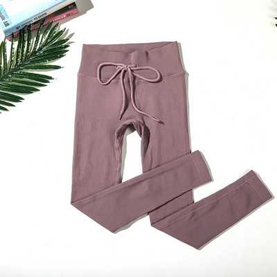 Zökkenőmentes jóga szett Női sportruha cipzáras, hosszú ujjú sport melltartó, húzózsinór leggings Sportruházat Fitness ruházat edzés edzőterem szett