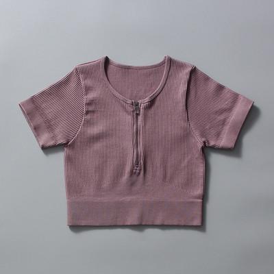 Zökkenőmentes jóga szett Női sportruha cipzáras, hosszú ujjú sport melltartó, húzózsinór leggings Sportruházat Fitness ruházat edzés edzőterem szett