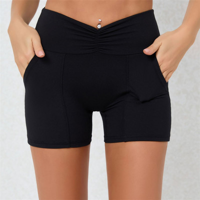 2024. gada 1/2GAB neilona mežģīņu apgriezts sporta krūšturis, sieviešu jogas komplekts vingrošanas šorti, necaurlaidīgi legingi treniņam kabatas biksu fitnesa aktīvais tērps