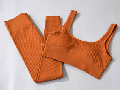 Αθλητικό σετ χωρίς ραφές Γυναικείο Σετ 2 τεμαχίων Crop Top σουτιέν + σορτς Γυμναστική Στολή γυμναστικής Run Γυναικεία σετ γιόγκα Ρούχα