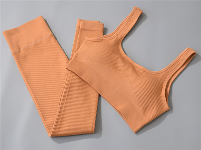 Αθλητικό σετ χωρίς ραφές Γυναικείο Σετ 2 τεμαχίων Crop Top σουτιέν + σορτς Γυμναστική Στολή γυμναστικής Run Γυναικεία σετ γιόγκα Ρούχα