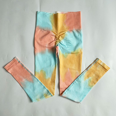 2023. g. Jaunas kaklasaites, krāsotas jogas bikses, sporta legingi, sieviešu bezšuvju ar augstu vidukli, atspiešanās sieviešu zeķubikses, fitnesa treniņš, leggins, sporta zāles apģērbs