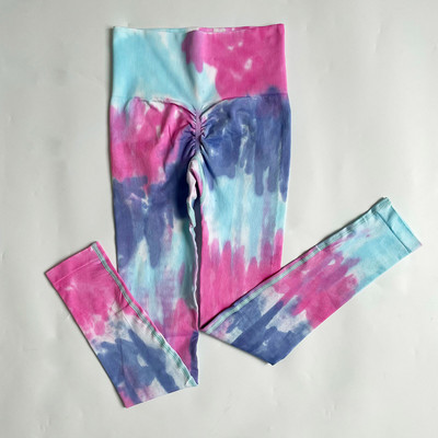 2023. g. Jaunas kaklasaites, krāsotas jogas bikses, sporta legingi, sieviešu bezšuvju ar augstu vidukli, atspiešanās sieviešu zeķubikses, fitnesa treniņš, leggins, sporta zāles apģērbs