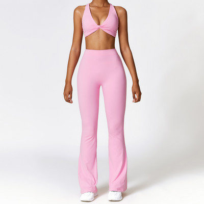 Seksīgs, šaurs jogas komplekts sievietēm, paceļamas bikses, skaistas muguras vingrošanas krūšturis, uzvalks Ātra žāvēšana sporta zālē, dejošana, skriešana, fitnesa komplekti