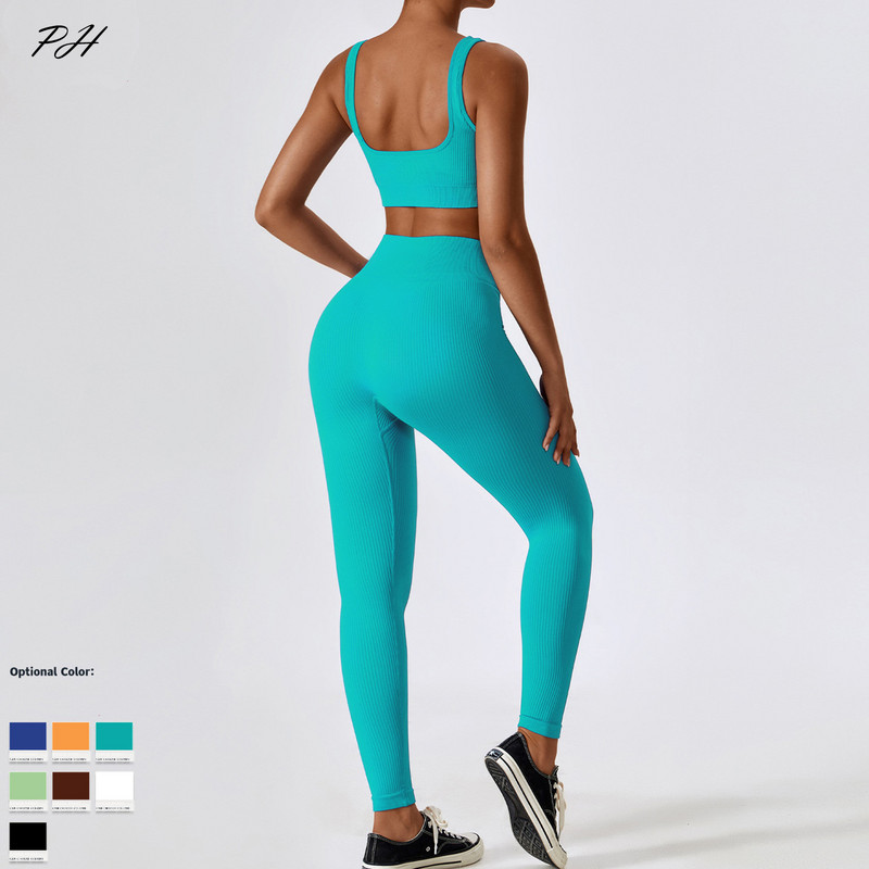 Õmblusteta hingav joogakomplekt Naiste liibuv spordikomplekt, pikkade varrukatega, kõrge vöökohaga retuusid, treeniv jooksukostüüm