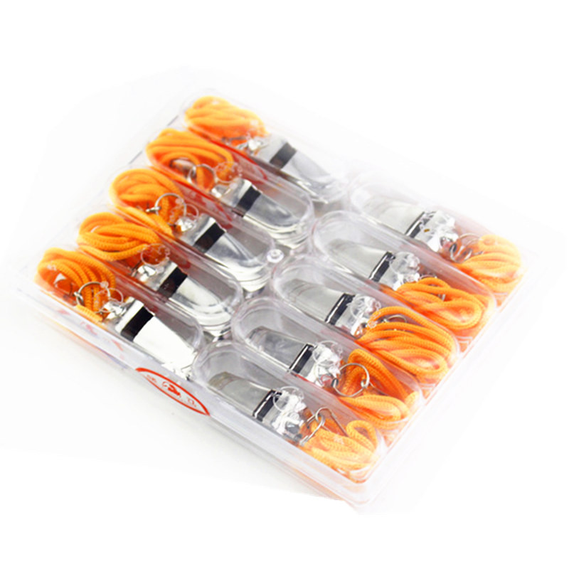 1 τεμάχιο Referee από ανοξείδωτο ατσάλι μεταλλική σφυρίχτρα με σχοινί Αθλητικό ράγκμπι ποδόσφαιρο Μπάσκετ Μαζορέτες Εκπαίδευση προμήθειες χονδρικής