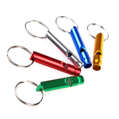 1pcs Whistle Outdoor Metal Multifunction Pendant With Keychain Keyring For Outdoor Survival Emergency Mini Size Whistles